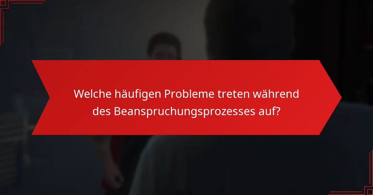 Welche häufigen Probleme treten während des Beanspruchungsprozesses auf?
